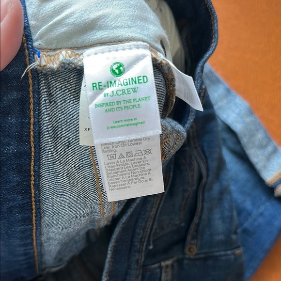 J. Crew Blue Jean Shorts High-Waisted Cuffed - Picture 6 of 8